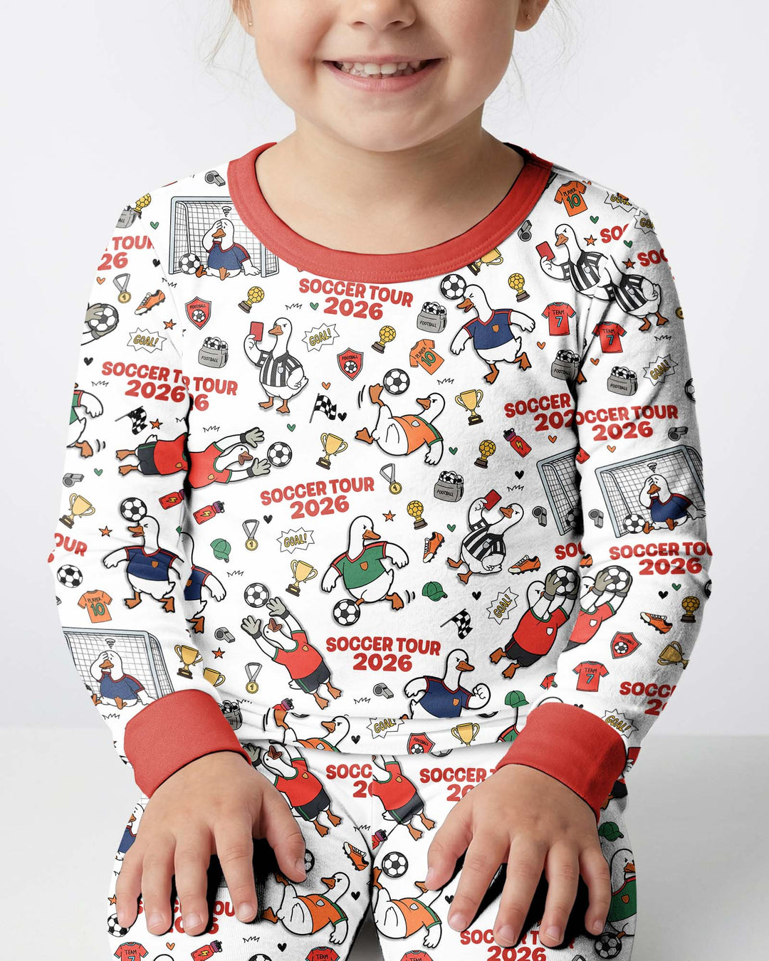 Zweiteiliges Langarm-Pyjama-Set mit Sommerfrüchten
