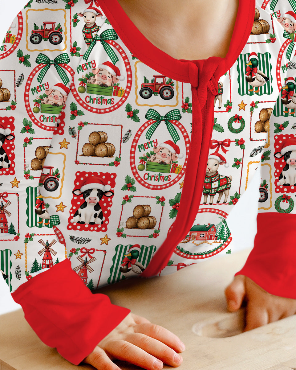 Christmas Farm Animals Bamboo Convertible Zippy