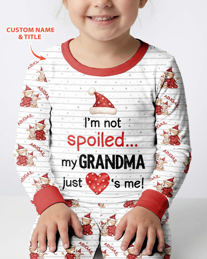 Custom Name I'm Not Spoiled Bamboo Two Piece Long Sleeve Pajama Set