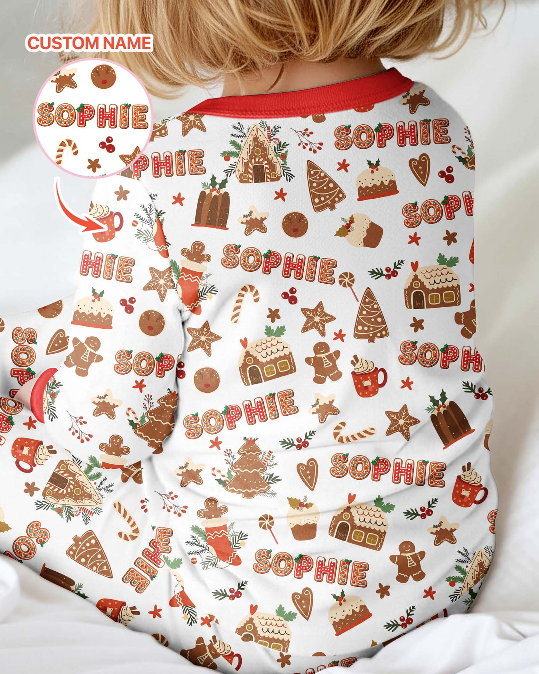Personalized Gingerbread Christmas Bamboo Convertible Zippy