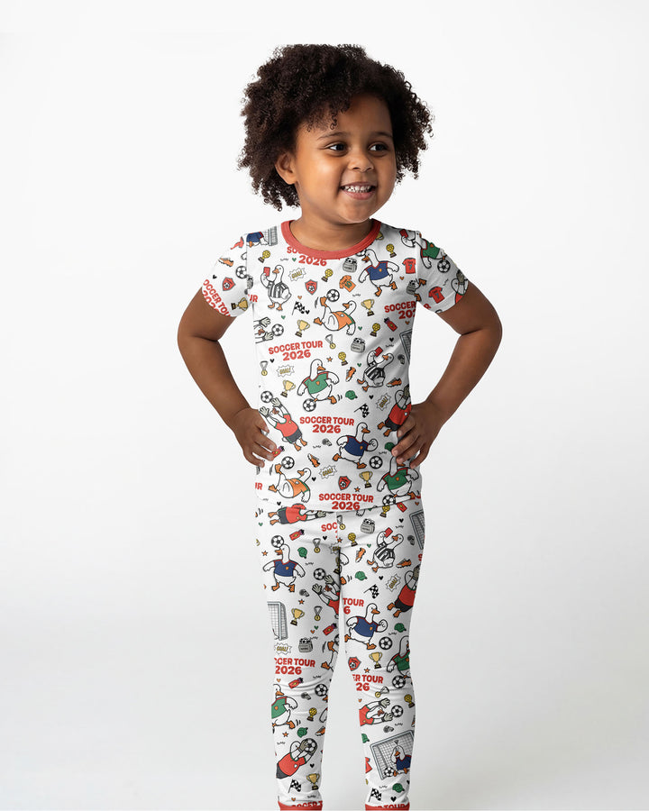 Zweiteiliges, kurzärmliges Pyjama-Set mit Marienkäfern