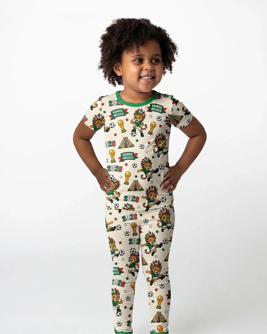Zweiteiliges, kurzärmliges Pyjama-Set mit Marienkäfern