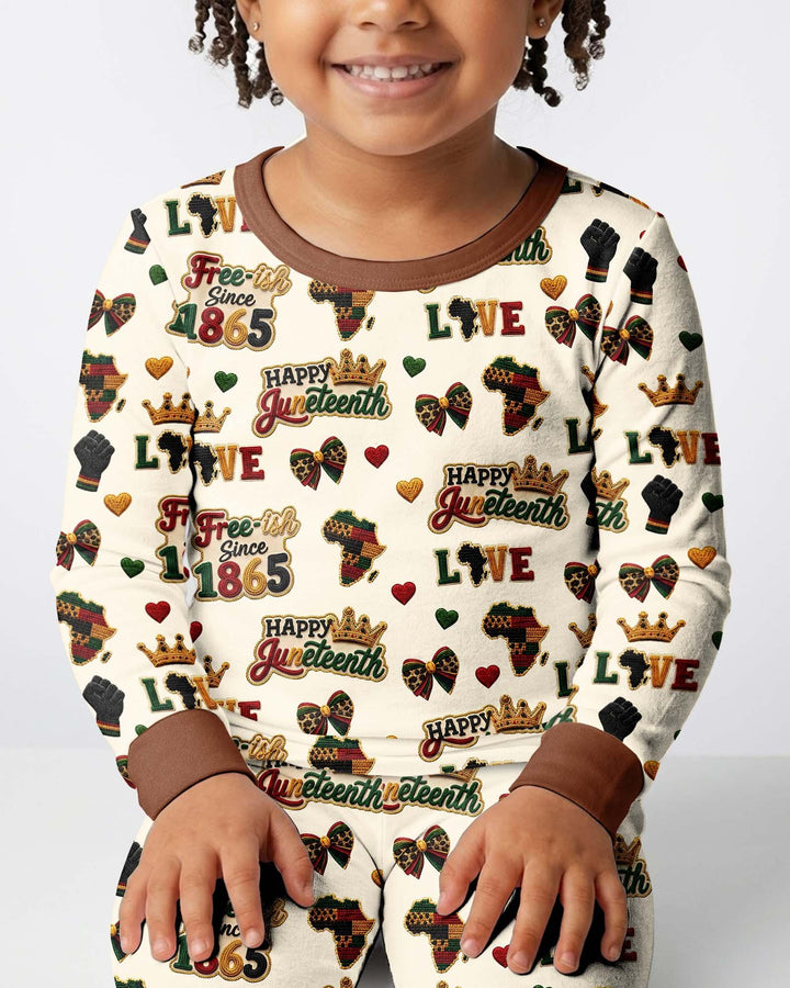 Zweiteiliges Langarm-Pyjama-Set mit Sommerfrüchten