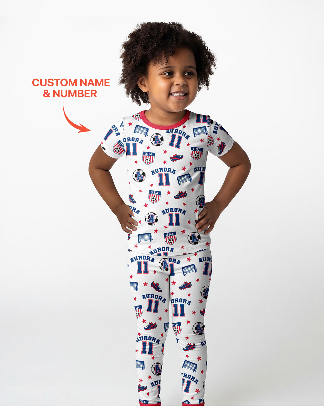 Zweiteiliges, kurzärmliges Pyjama-Set mit Marienkäfern