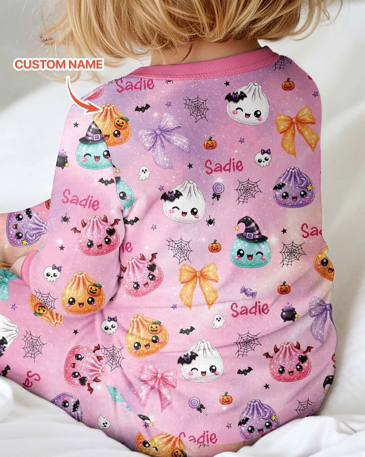 Custom Name Spooky Dumpling Bamboo Convertible Zippy