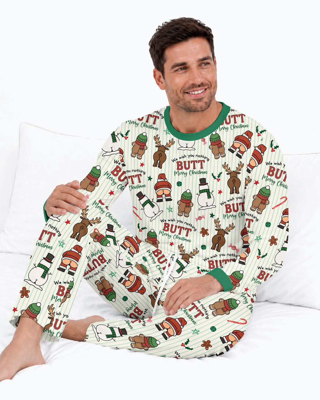 We Wish You Nothing Butt Merry Bamboo Men's Pajama Set