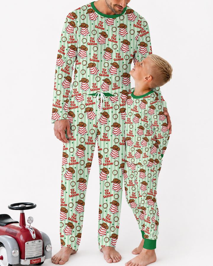 Western Christmas Tis the Season Bamboo Men's Pajama Set