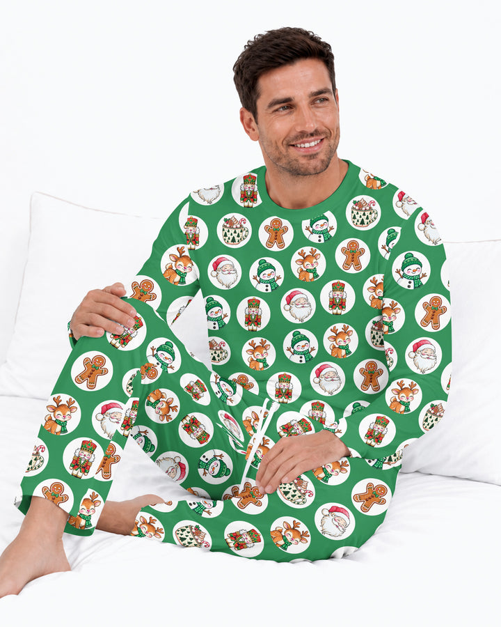 Distressed Holiday Bamboo Men's Pajama Set