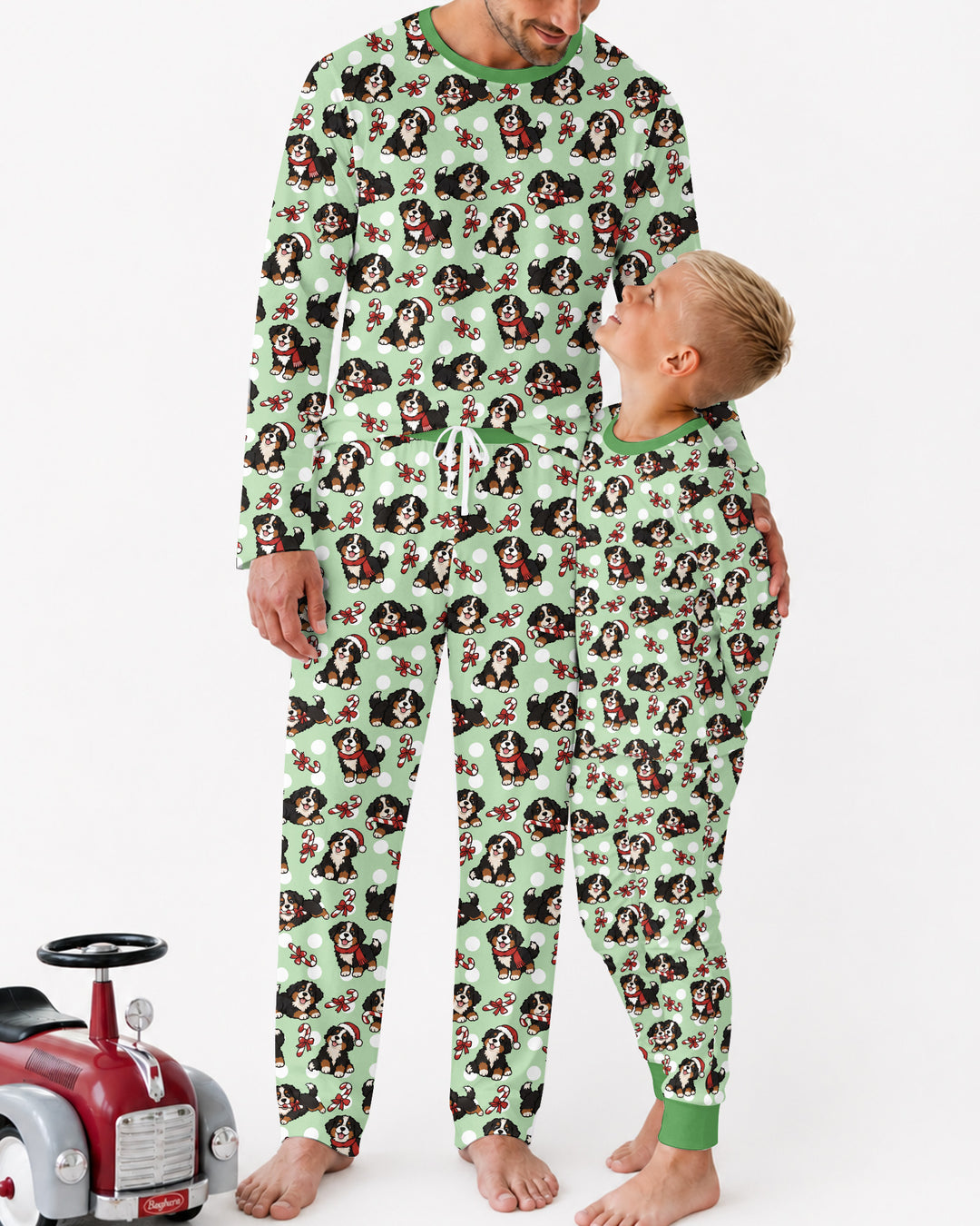 Holiday Bernese Mountain Christmas Dog Bamboo Men's Pajama Set