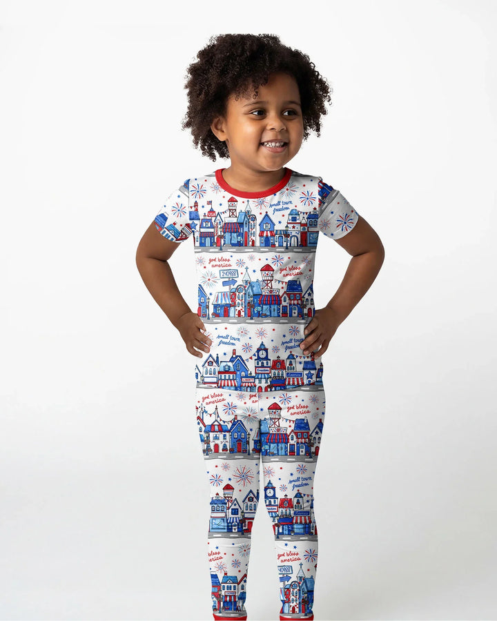 Zweiteiliges, kurzärmliges Pyjama-Set mit Marienkäfern