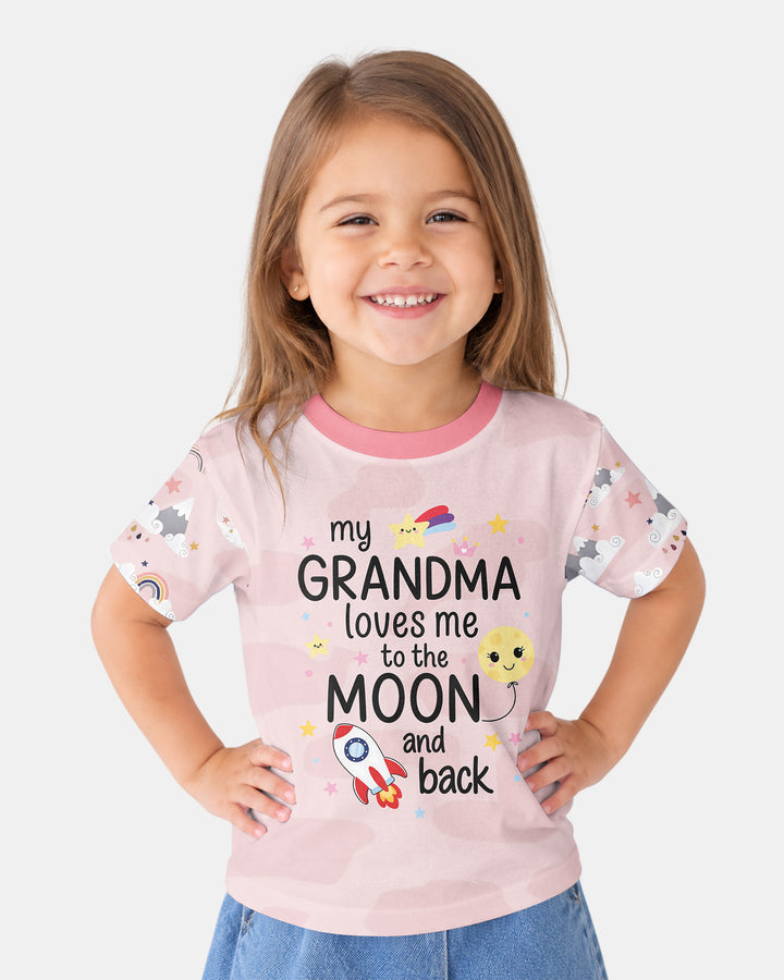 My Grandma Loves Me To The Moon And Back Bamboo Crewneck T-Shirt