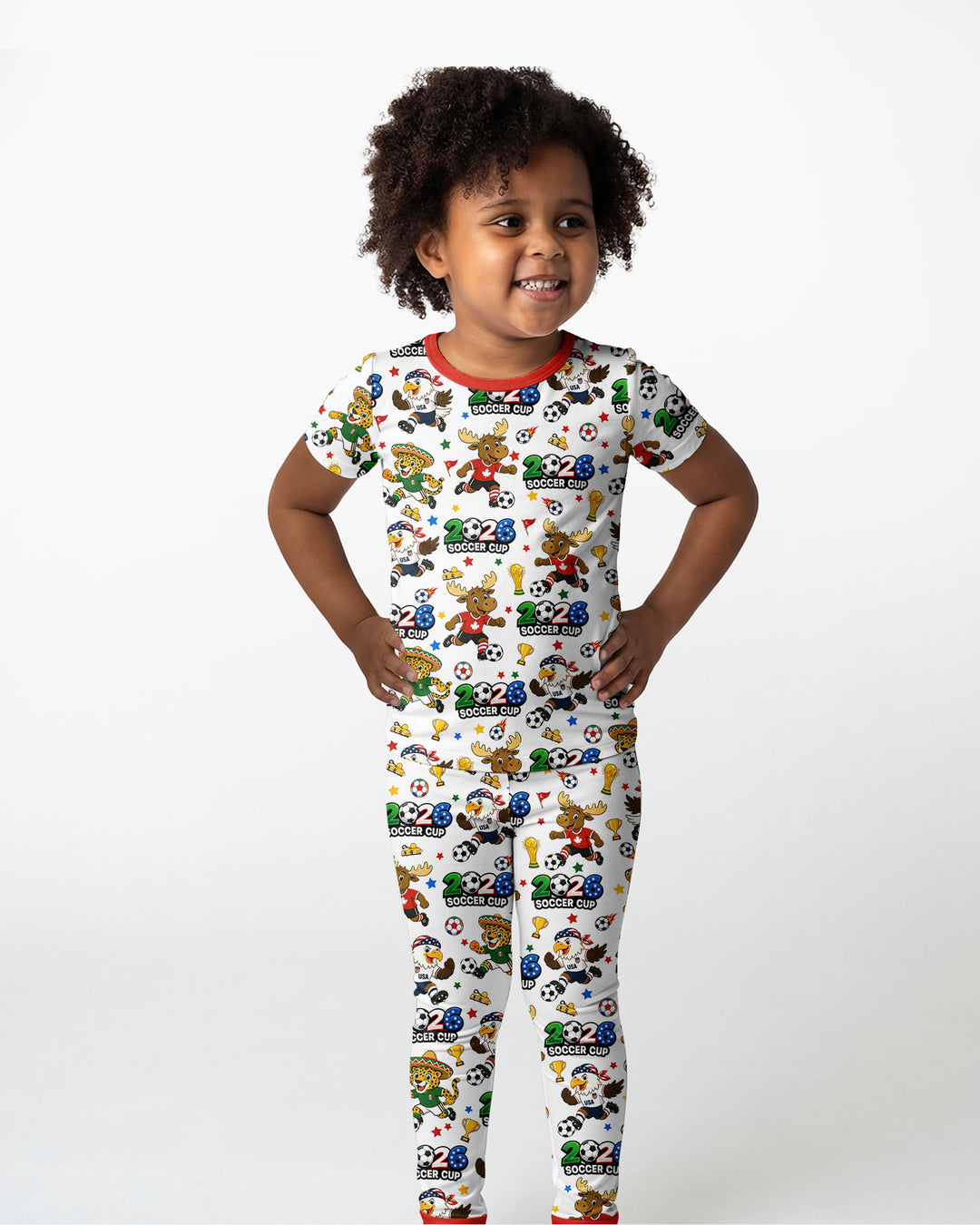 Zweiteiliges, kurzärmliges Pyjama-Set mit Marienkäfern