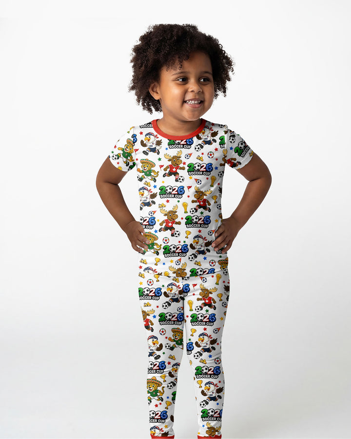Zweiteiliges, kurzärmliges Pyjama-Set mit Marienkäfern