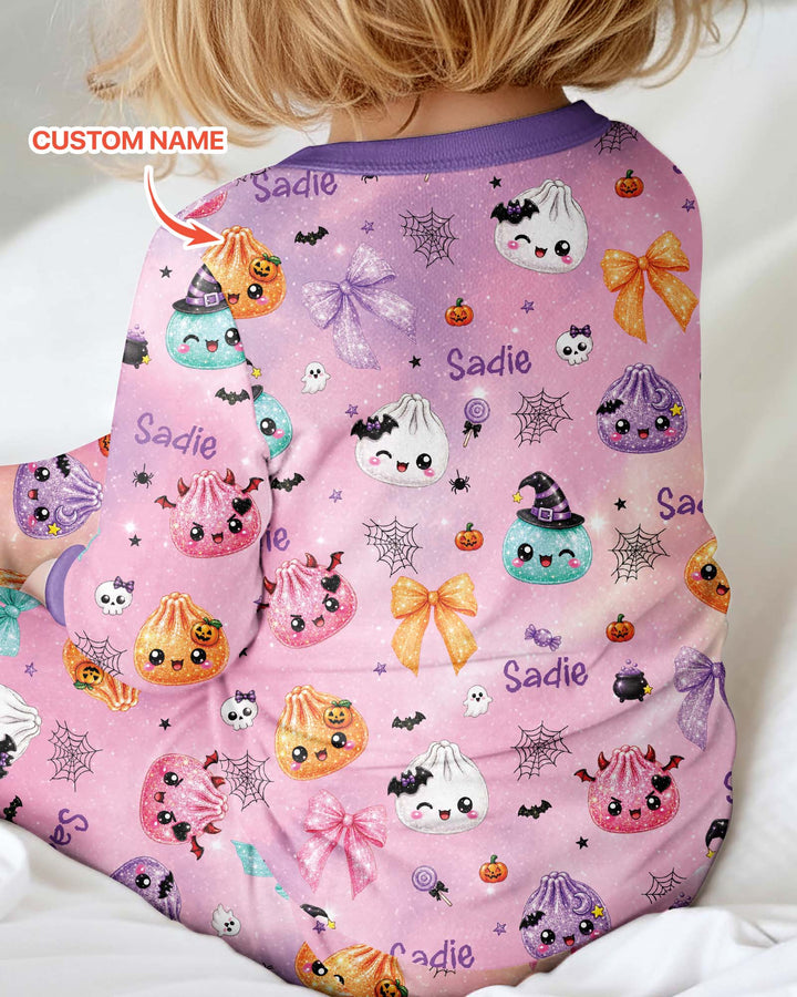 Custom Name Spooky Dumpling Bamboo Convertible Zippy