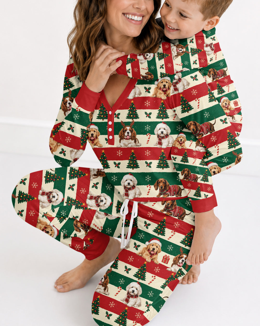 Dog Lover Christmas Bamboo Women Pajama Set