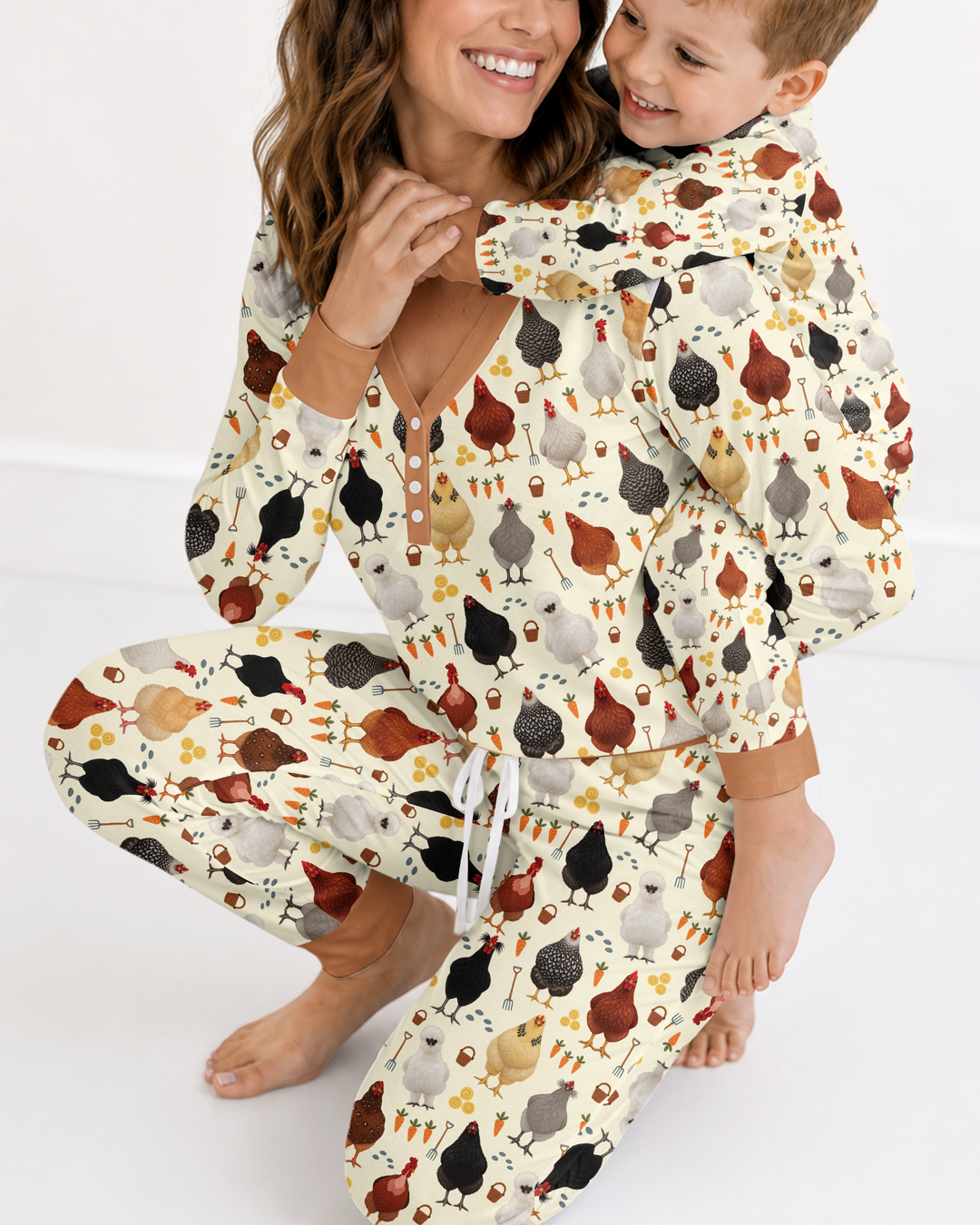 Little Chicken Farmer Bamboo Women Pajama Set
