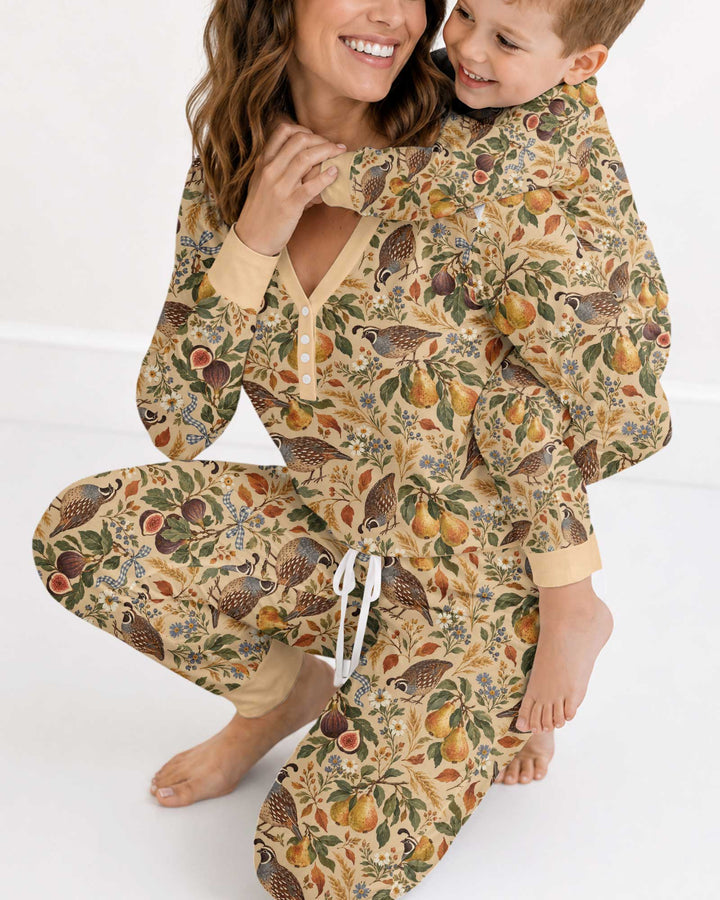 Quail & Pears Bamboo Women Pajama Set