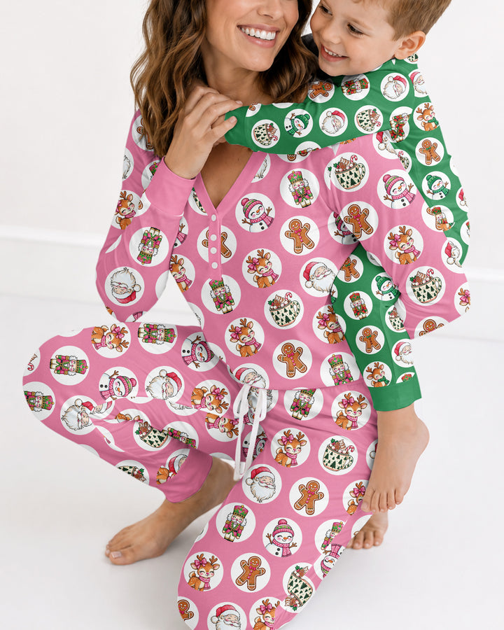 Distressed Holiday Bamboo Women Pajama Set