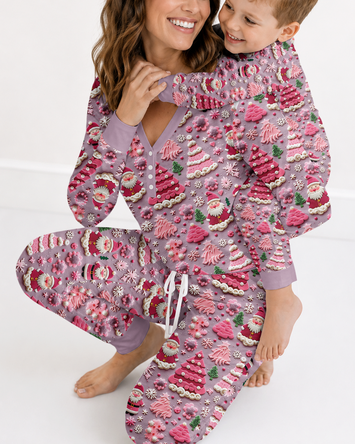 Pink Snowmen Bamboo Women Pajama Set