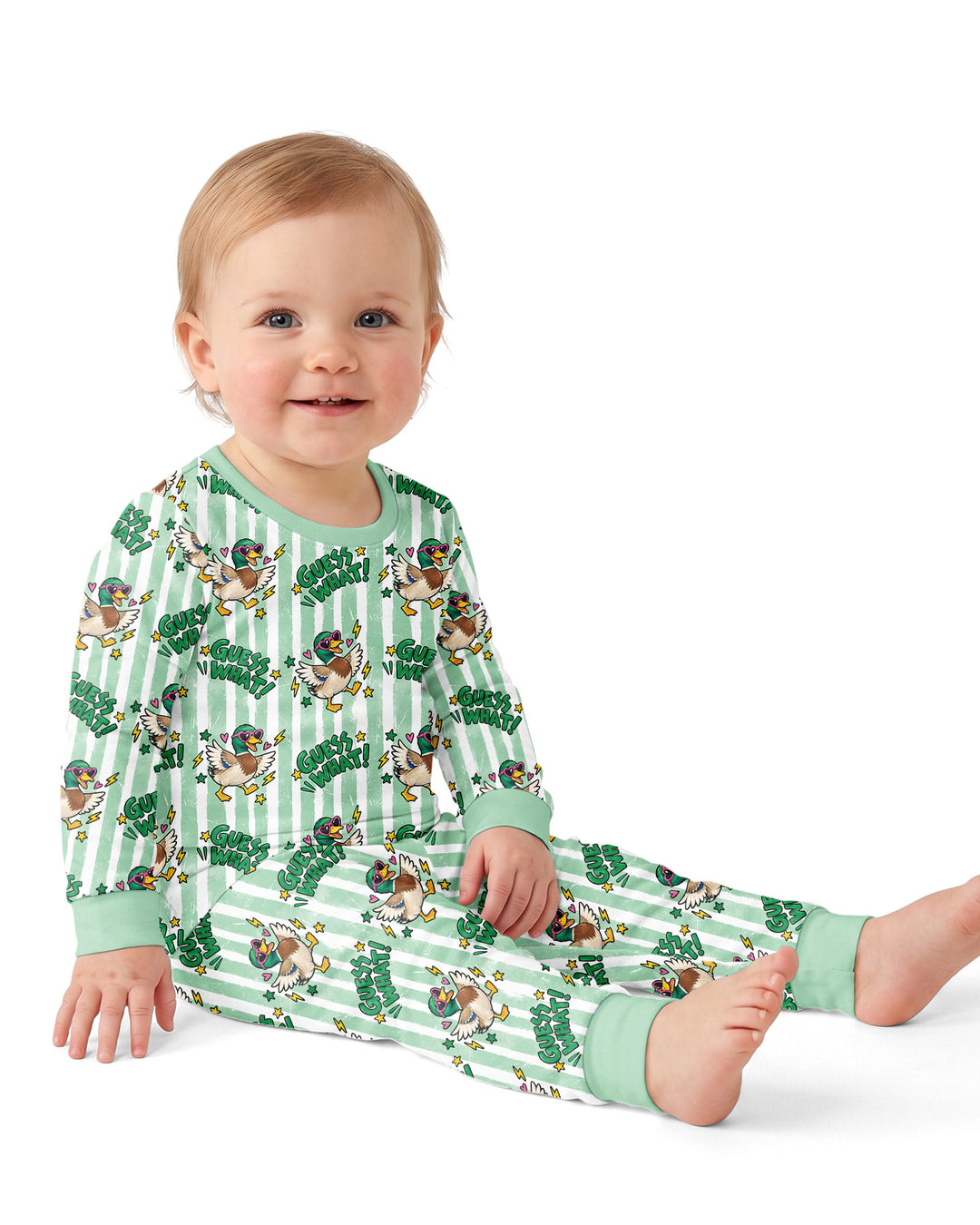 Guess What Mallard Butt Bamboo Two Piece Long Sleeve Pajama Set