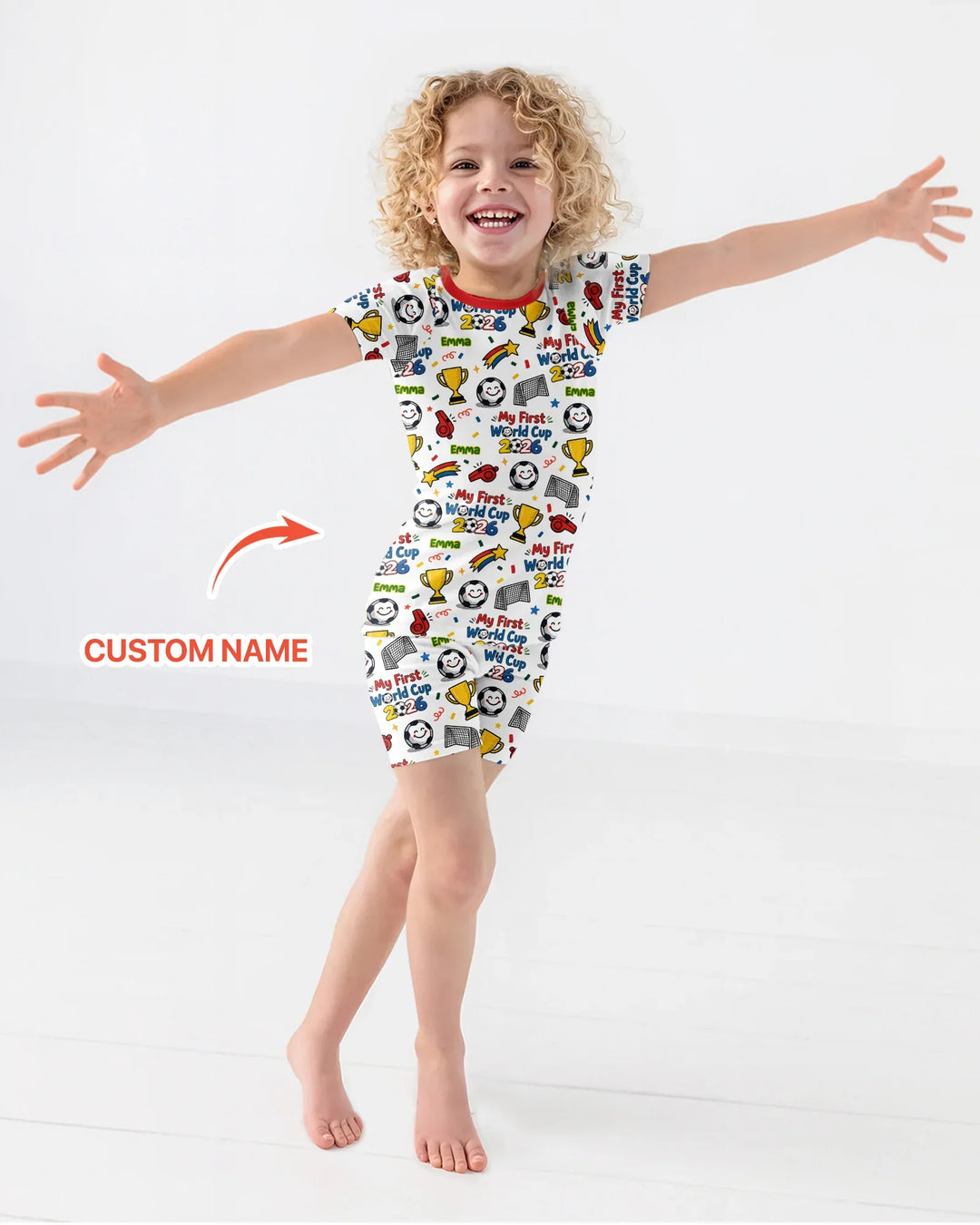 Zweiteiliges Pyjama-Set mit kurzen Ärmeln und Shorts im Sommer-Design