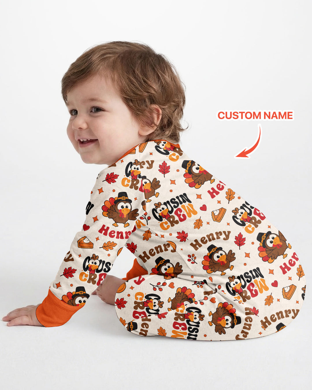 Personalized Cousin Crew Thanksgiving Bamboo Convertible Zippy