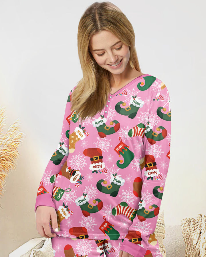Christmas Crew Family Matching Bamboo Women Pajama Set