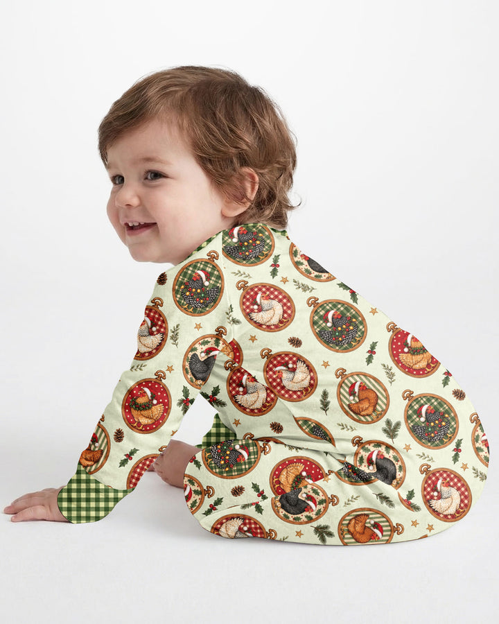 Chicken Merry Clucking Christmas Bamboo Convertible Zippy