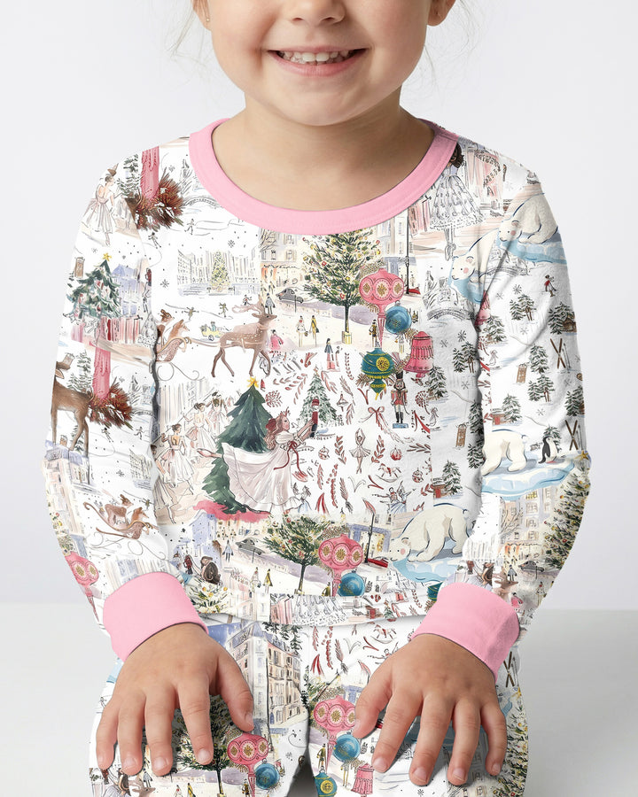 Enchanted Winter Wonderland Bamboo Two Piece Long Sleeve Pajama Set