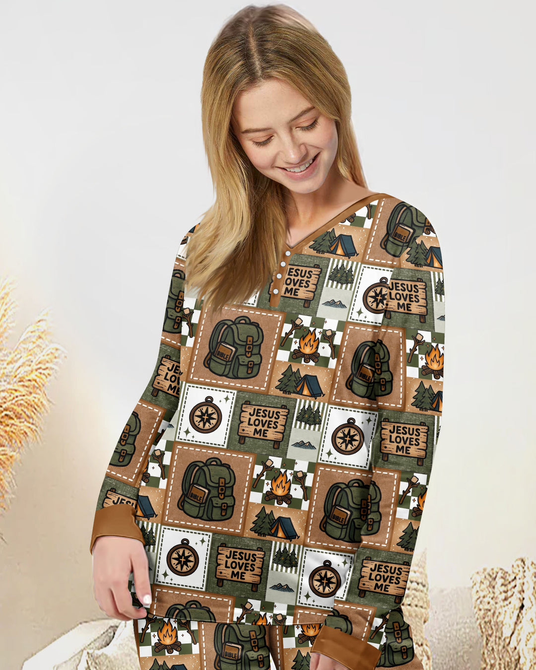 Vorlage Bambus Damen Pyjama Set