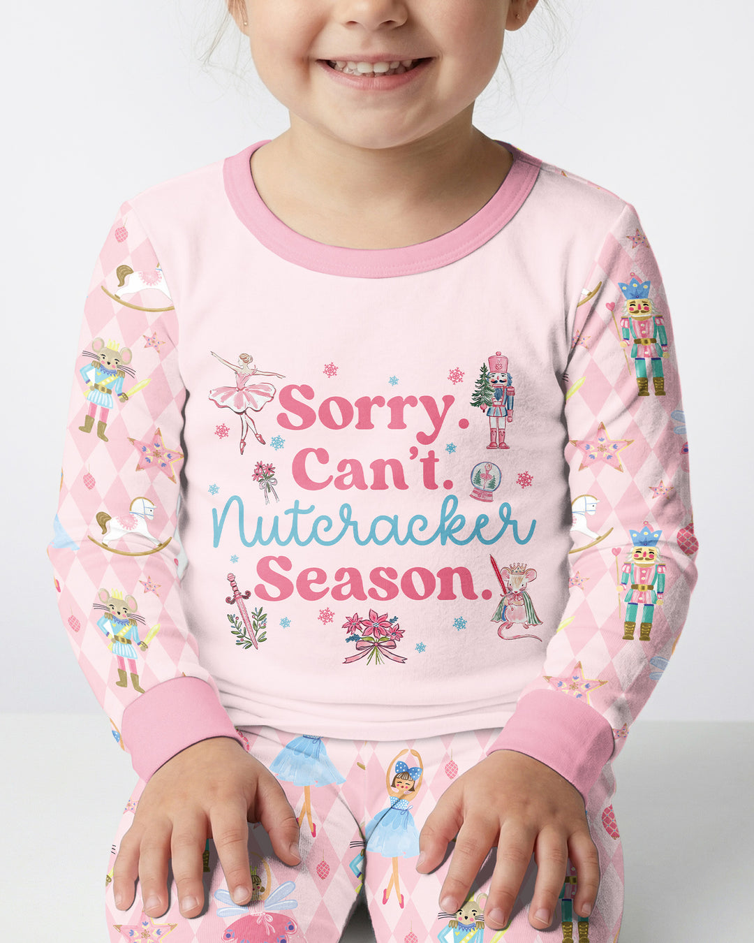 Sorry Can't Nutcracker Season Ballet Christmas Bamboo Two Piece Long Sleeve Pajama Set