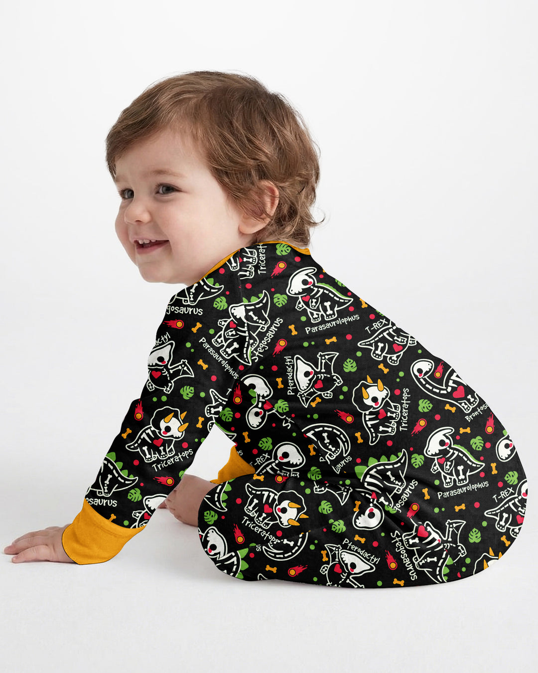 Kawaii Skeleton Dinos Bamboo Convertible Zippy