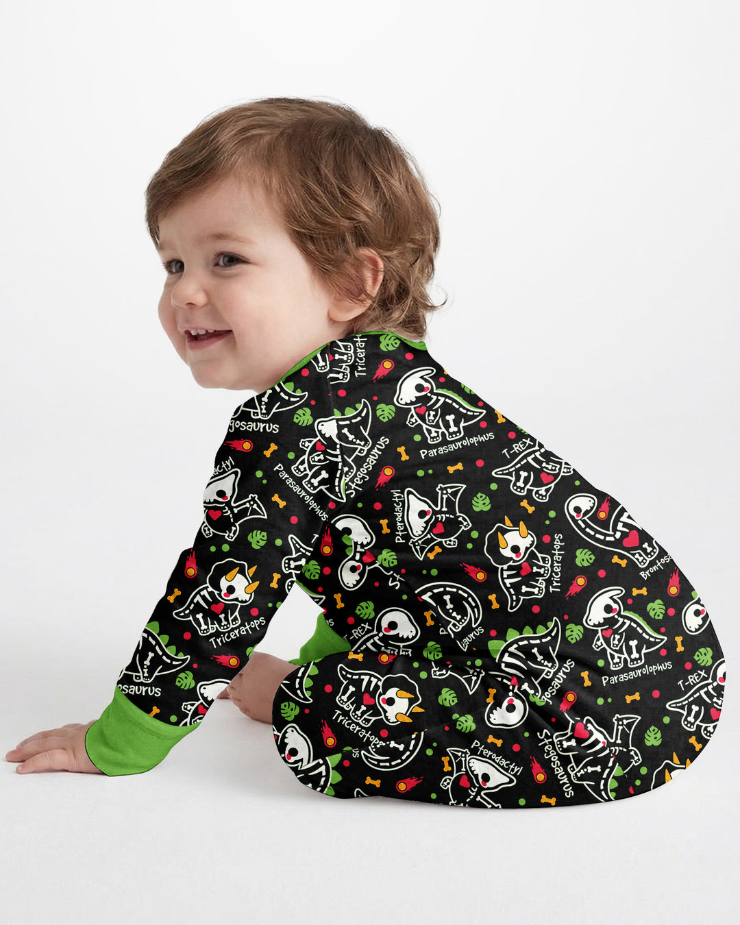 Kawaii Skeleton Dinos Bamboo Convertible Zippy