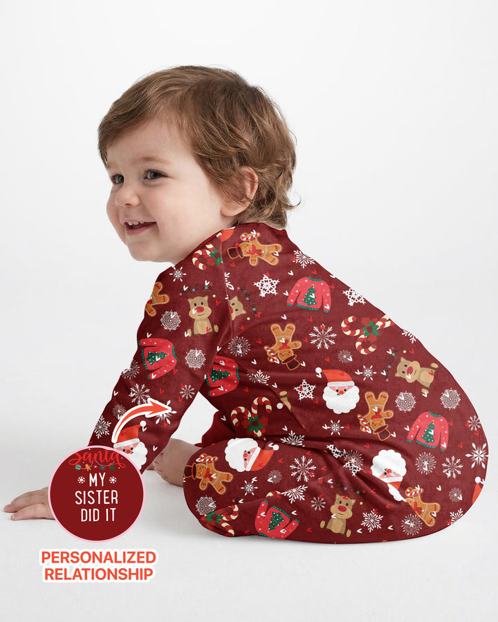 Personalized Dear Santa My Sister/Brother Did It Bamboo Convertible Zippy