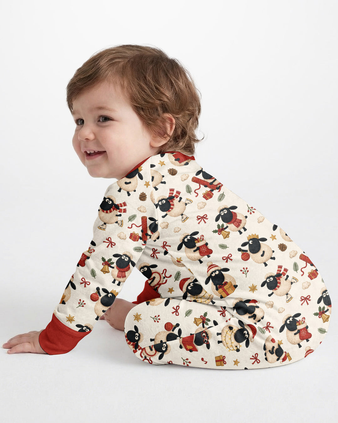 Festive Holiday Sheep Bamboo Convertible Zippy