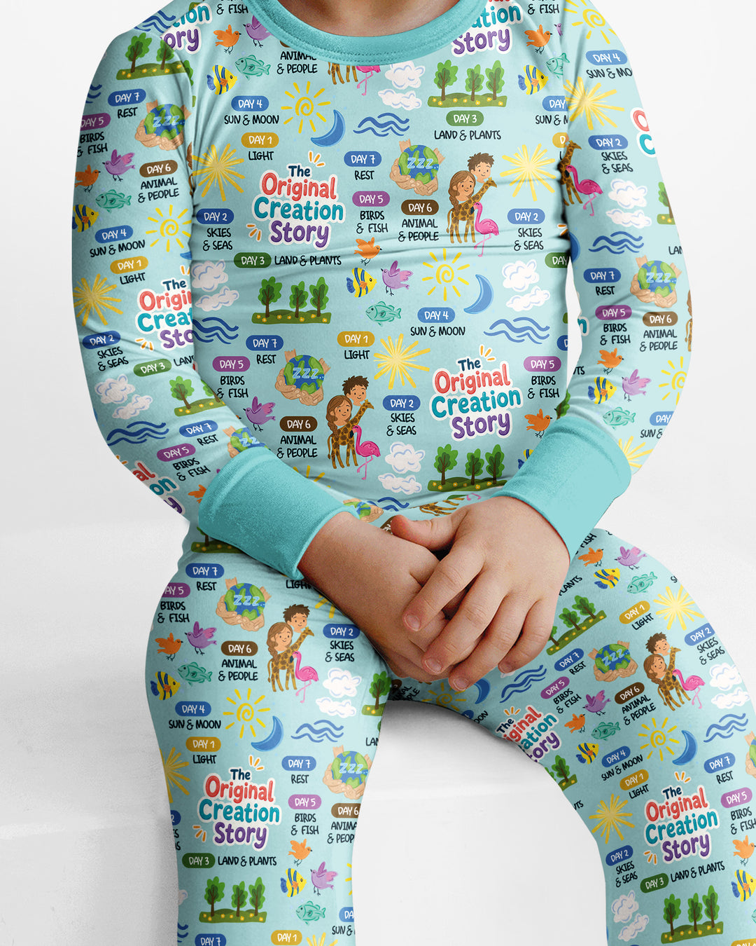 Zweiteiliges Langarm-Pyjama-Set mit Sommerfrüchten