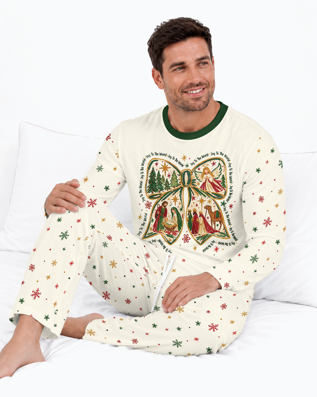 Joy To The World Bamboo Men's Pajama Set