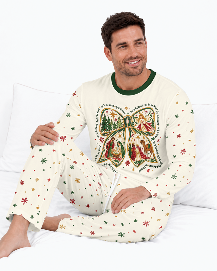 Joy To The World Bamboo Men's Pajama Set