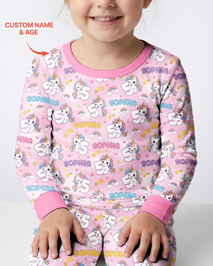 Zweiteiliges Langarm-Pyjama-Set mit Sommerfrüchten