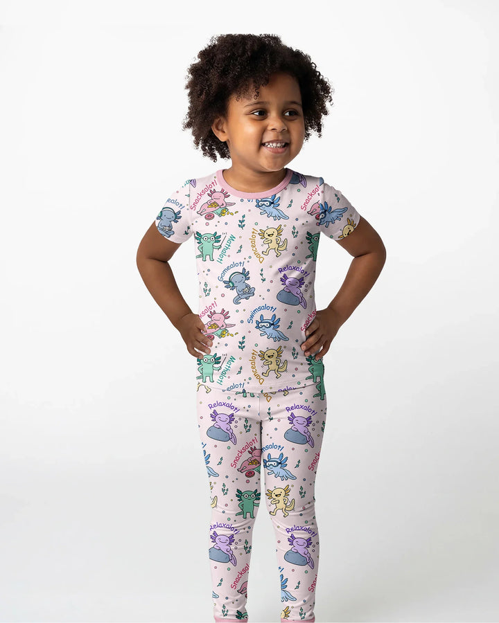 A Lotta Axolotls Bamboo Two Piece Short Sleeve Pajama Set
