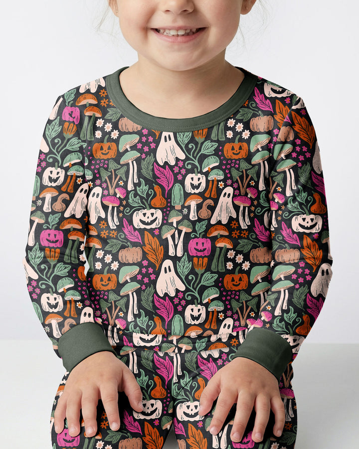 Dark Pumpkin Zona Bamboo Two Piece Long Sleeve Pajama Set