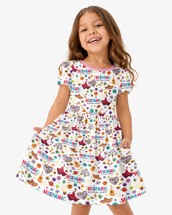 Fiesta Hispanic Heritage Month Bamboo Twirl Dress