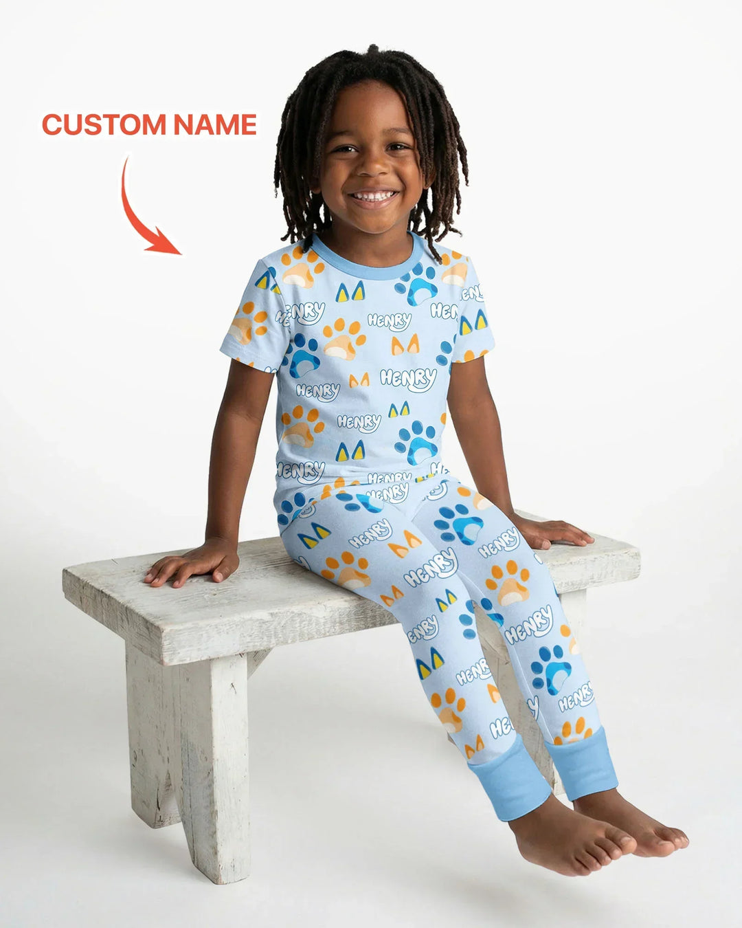 Zweiteiliges, kurzärmliges Pyjama-Set mit Marienkäfern