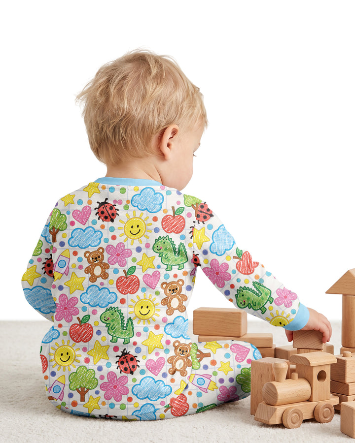 Baby Cute Draw Bamboo Two Piece Long Sleeve Pajama Set