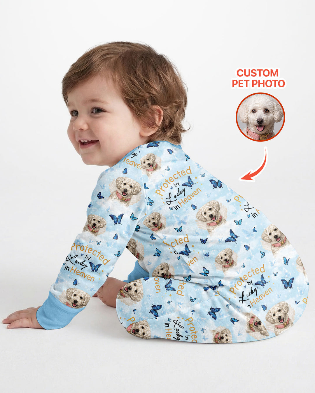 Gerippte Babykleidung mit individuellem Foto - Weich &amp; Skizzenhaft