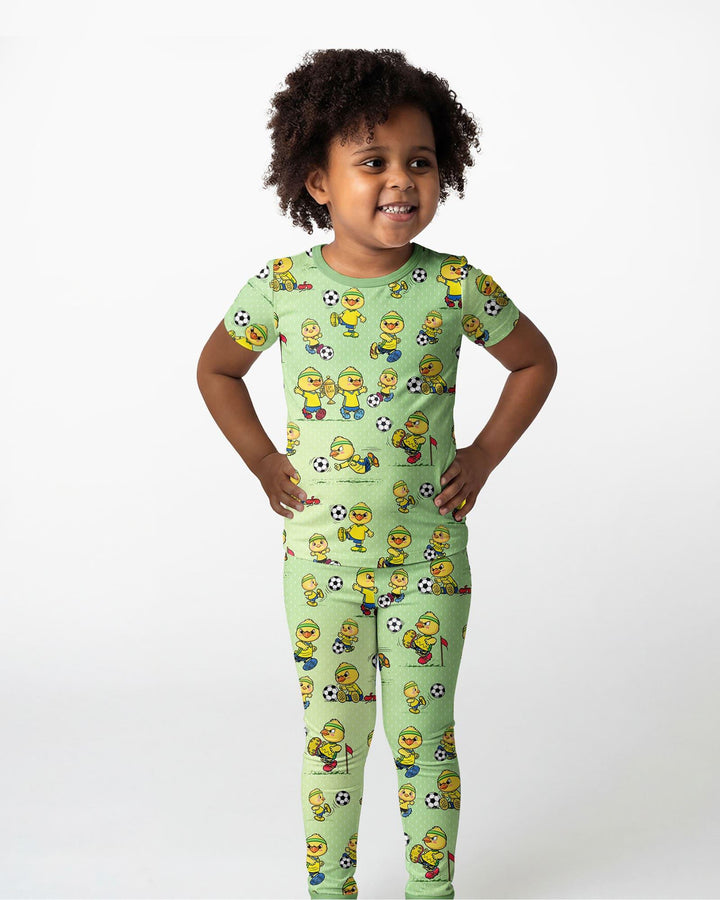 Zweiteiliges, kurzärmliges Pyjama-Set mit Marienkäfern