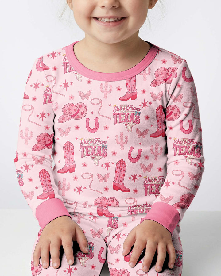 She's From Texas Bamboo Two Piece Long Sleeve Pajama Set