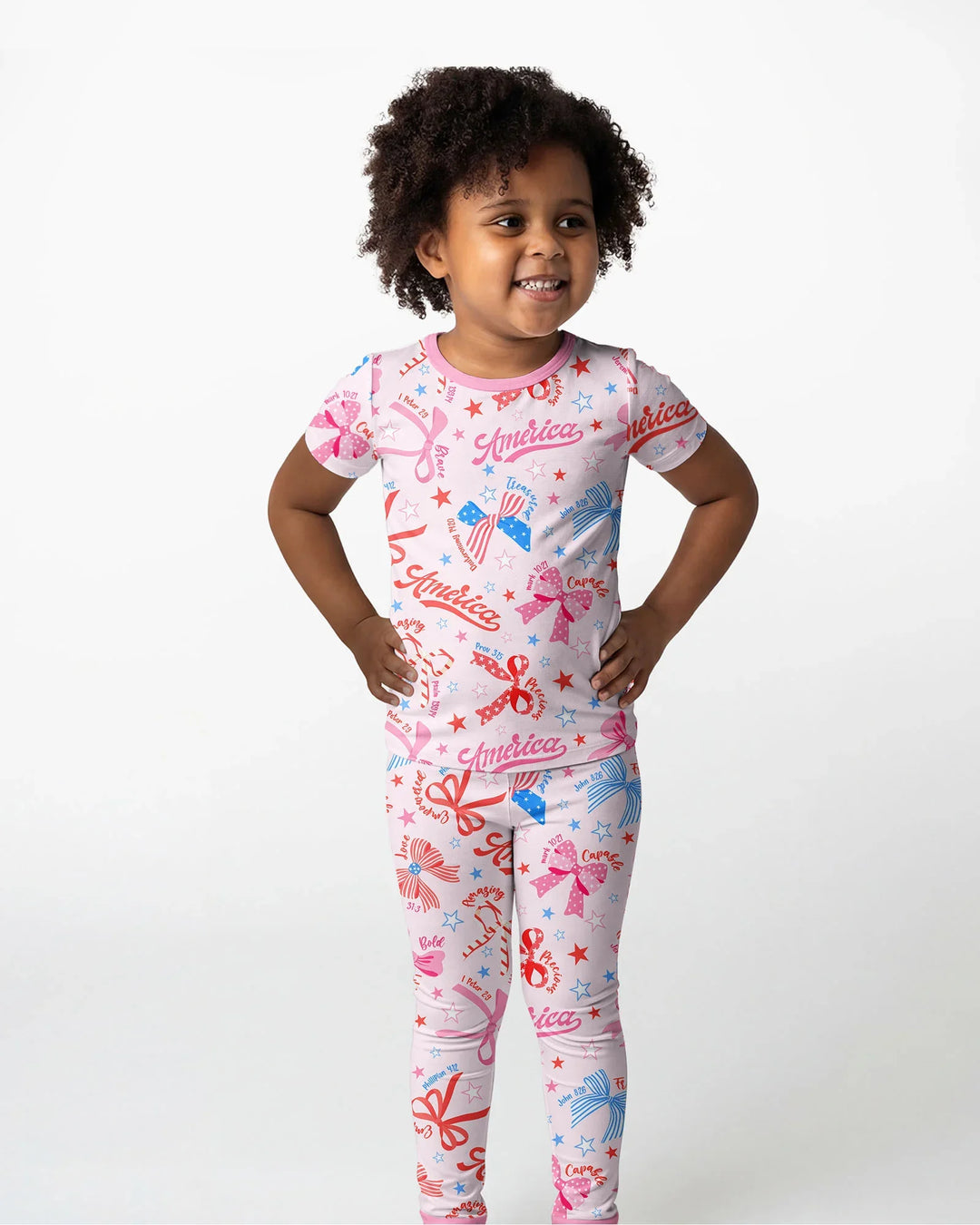 Zweiteiliges, kurzärmliges Pyjama-Set mit Marienkäfern