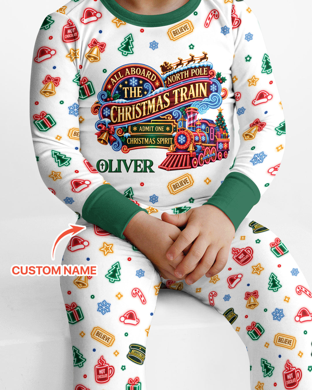 Christmas Spirit Express Bamboo Two Piece Long Sleeve Pajama Set