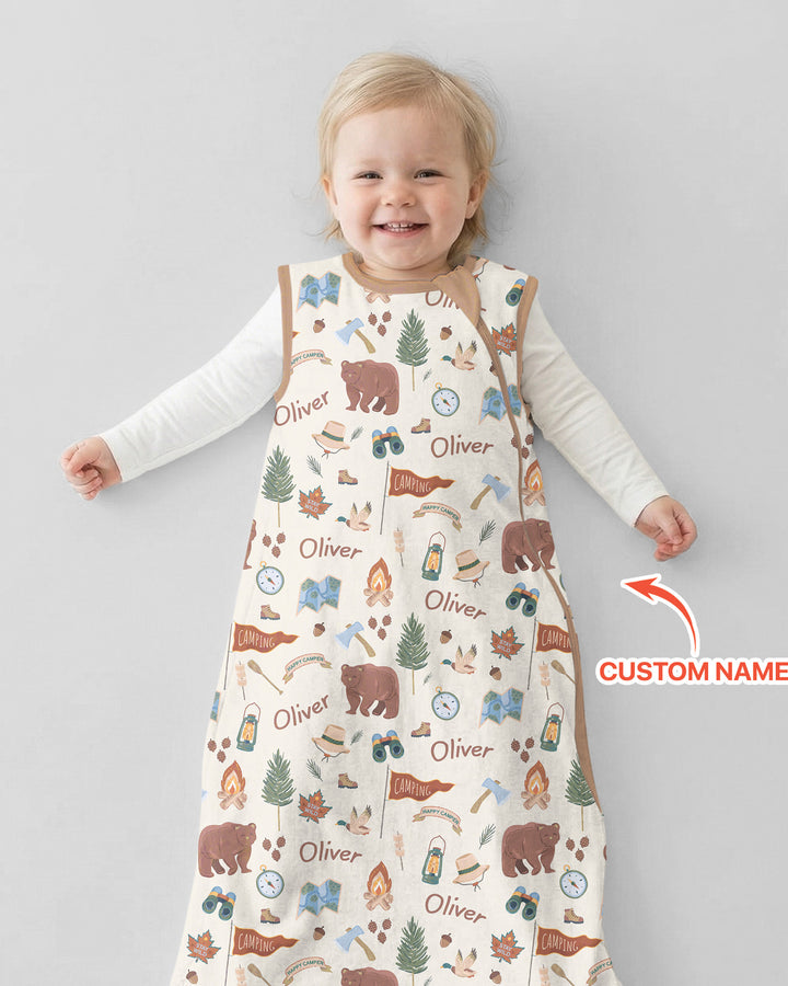 Custom Name Adventure Outdoors Bamboo Sleep Bag